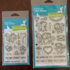 Lawn Fawn scent with love stamp set